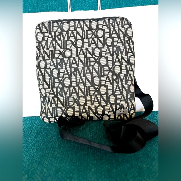 Armani Exchange All Over Logo Print Design Crossbody Bag Brand New with tag - Picture 4 of 6